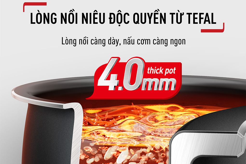 Nồi cơm điện tử Tefal 1.8 lít Delirice Max RK7778Y0 Màu Đen