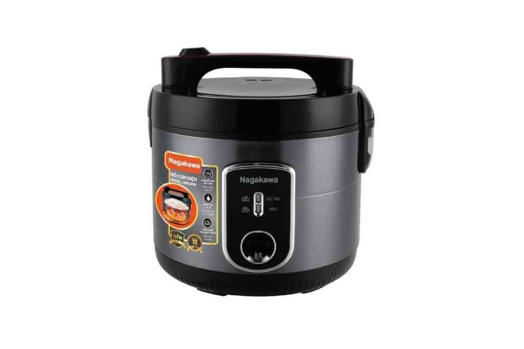 Nồi cơm nắp gài Nagakawa 1.5 lít NRC3818 Màu Đen Xanh