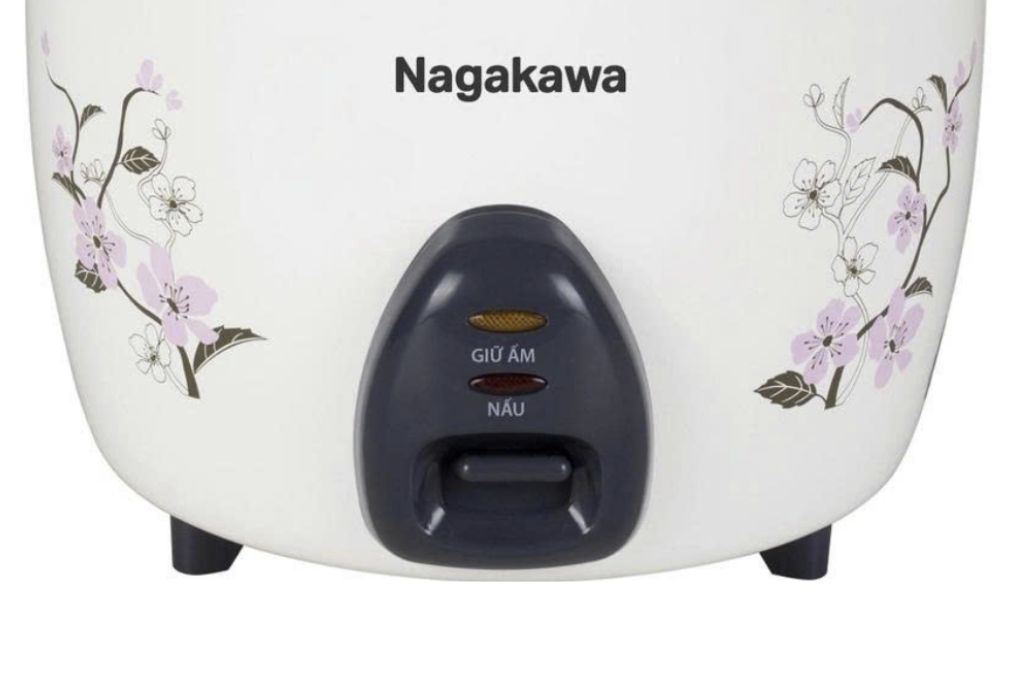 Nồi cơm nắp rời Nagakawa 1 lít NRC3831 Màu Trắng - Đen