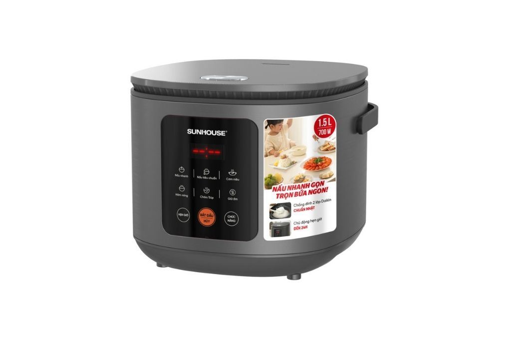Nồi cơm điện tử Sunhouse 1.5 lít SHD8825 Màu Đen