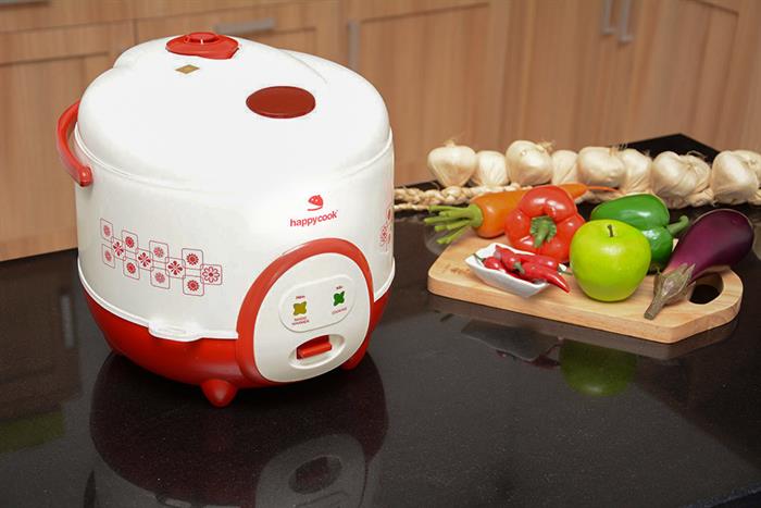 Nồi cơm nắp gài Happycook 1.8 lít HC-180A Màu Trắng - Đỏ