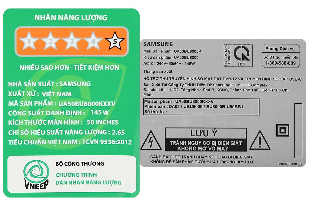 Smart Tivi Crystal UHD Samsung 4K 50 inch UA50BU8000 Màu Đen
