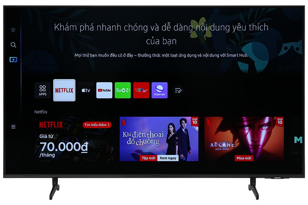 Smart Tivi Crystal UHD Samsung 4K 50 inch UA50BU8000 Màu Đen