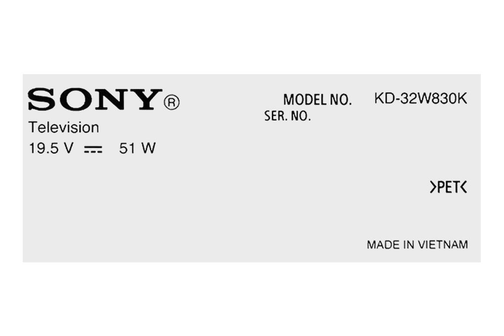 Google Tivi Sony 32 inch KD-32W830K Màu Đen