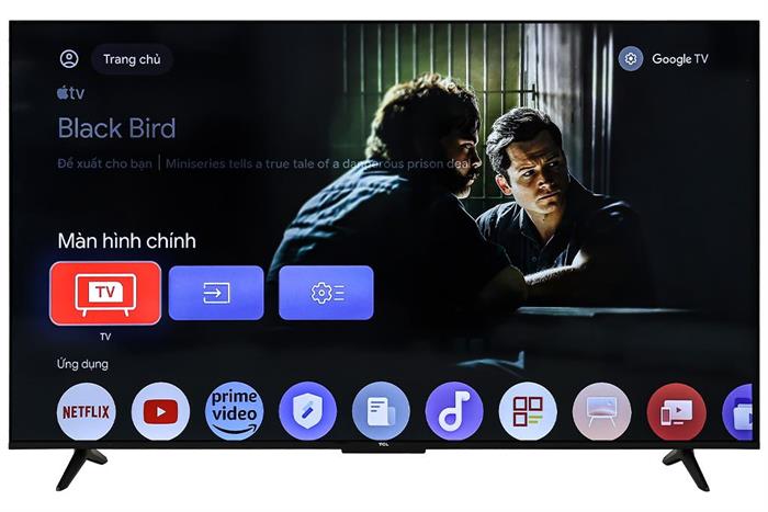 Google Tivi TCL AI 4K 55 inch 55P635 Màu Đen