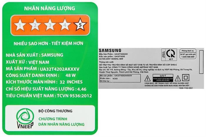 Smart Tivi Samsung 32 inch UA32T4202 Màu Đen
