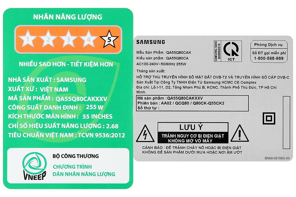 Smart Tivi QLED Samsung AI 4K 55 inch QA55Q80C Màu Đen