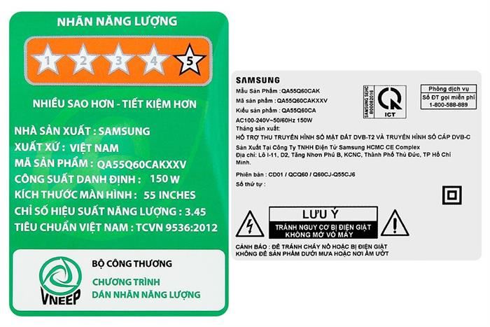 Smart Tivi QLED Samsung 4K 55 inch QA55Q60C Màu Đen