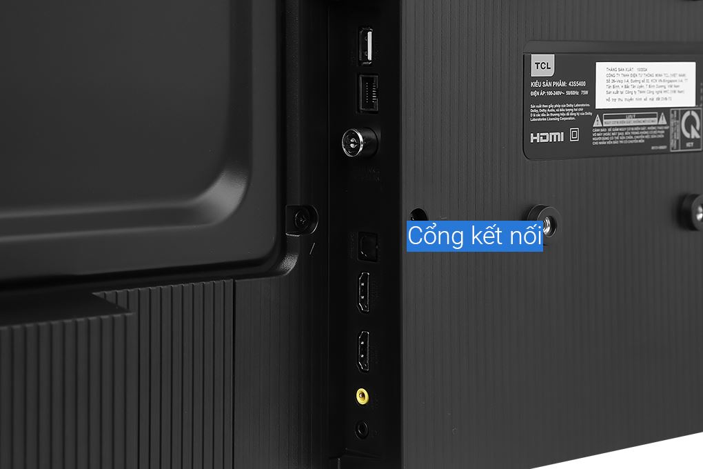 Google Tivi TCL FHD 43 inch 43S5400 Màu Đen