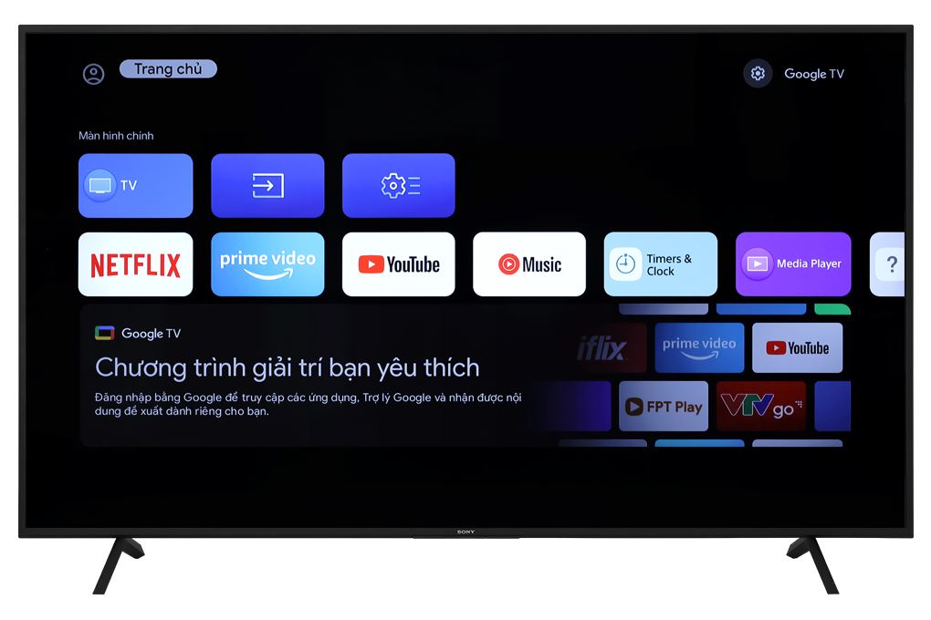 Google Tivi Sony 4K 75 inch KD-75X77L Màu Đen