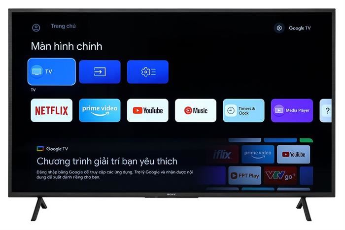 Google Tivi Sony 4K 55 inch KD-55X77L Màu Đen