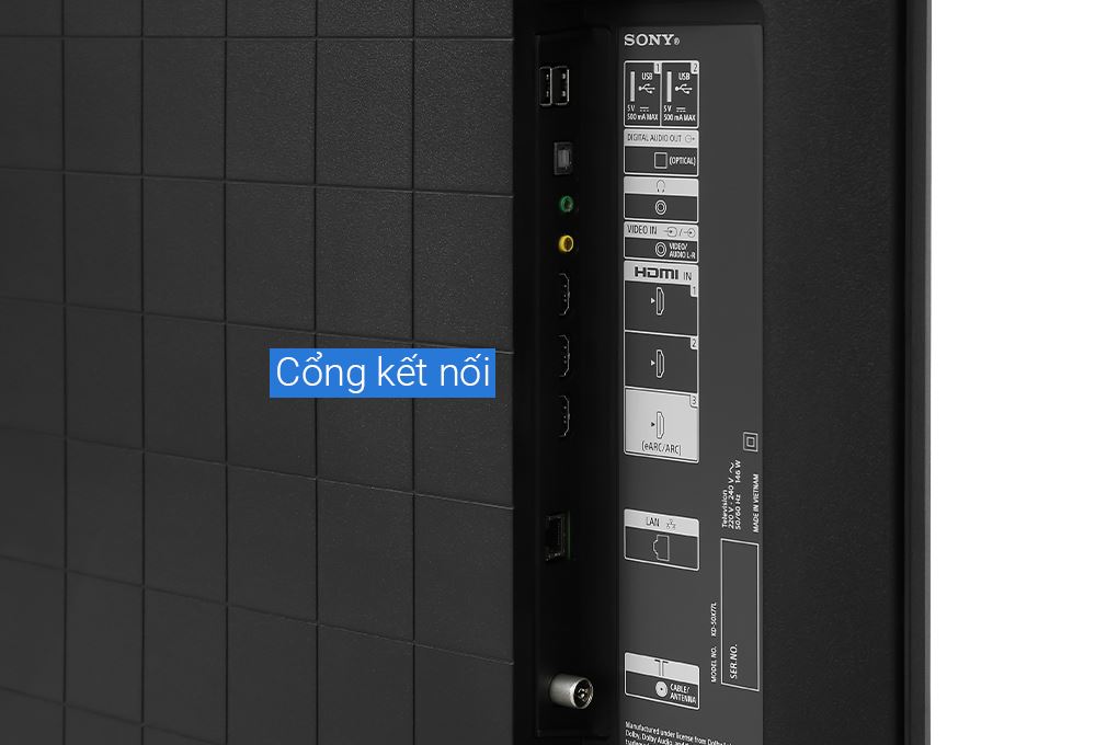 Google Tivi Sony 4K 50 inch KD-50X77L Màu Đen