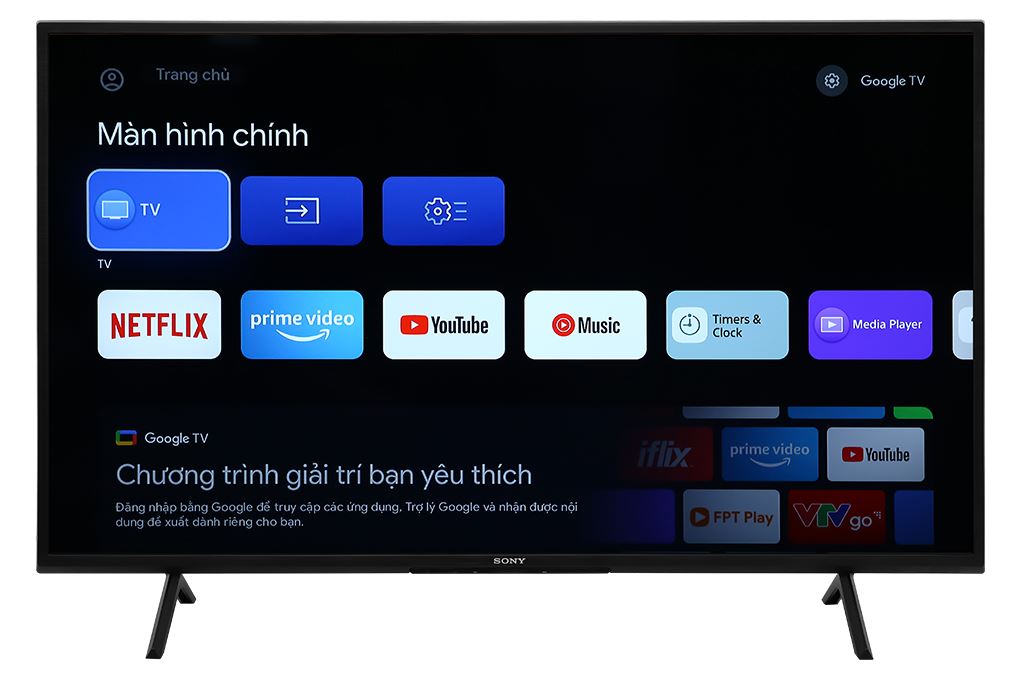 Google Tivi Sony 4K 43 inch KD-43X77L Màu Đen