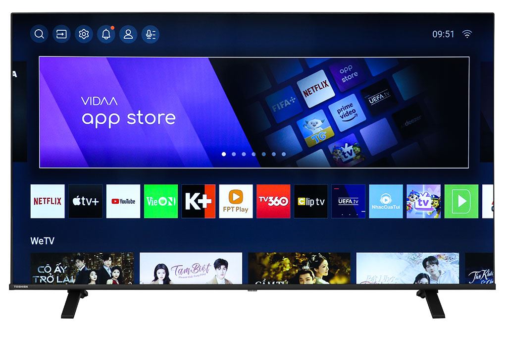 Smart Tivi Toshiba AI 4K 55 inch 55E330MP Màu Đen