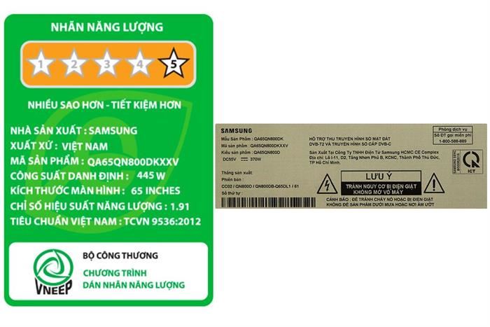 Smart Tivi Neo QLED Samsung 8K 65 inch QA65QN800D Màu Đen