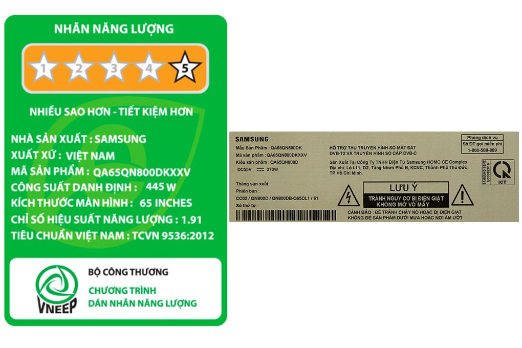 Smart Tivi Neo QLED Samsung 8K 65 inch QA65QN800D Màu Đen