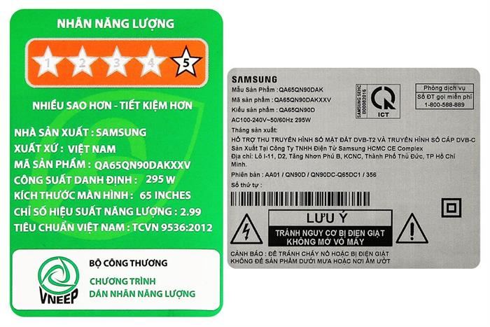 Smart Tivi Neo QLED Samsung AI 4K 65 inch QA65QN90D Màu Đen