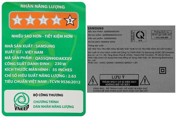 Smart Tivi Neo QLED Samsung AI 4K 55 inch QA55QN90D Màu Đen