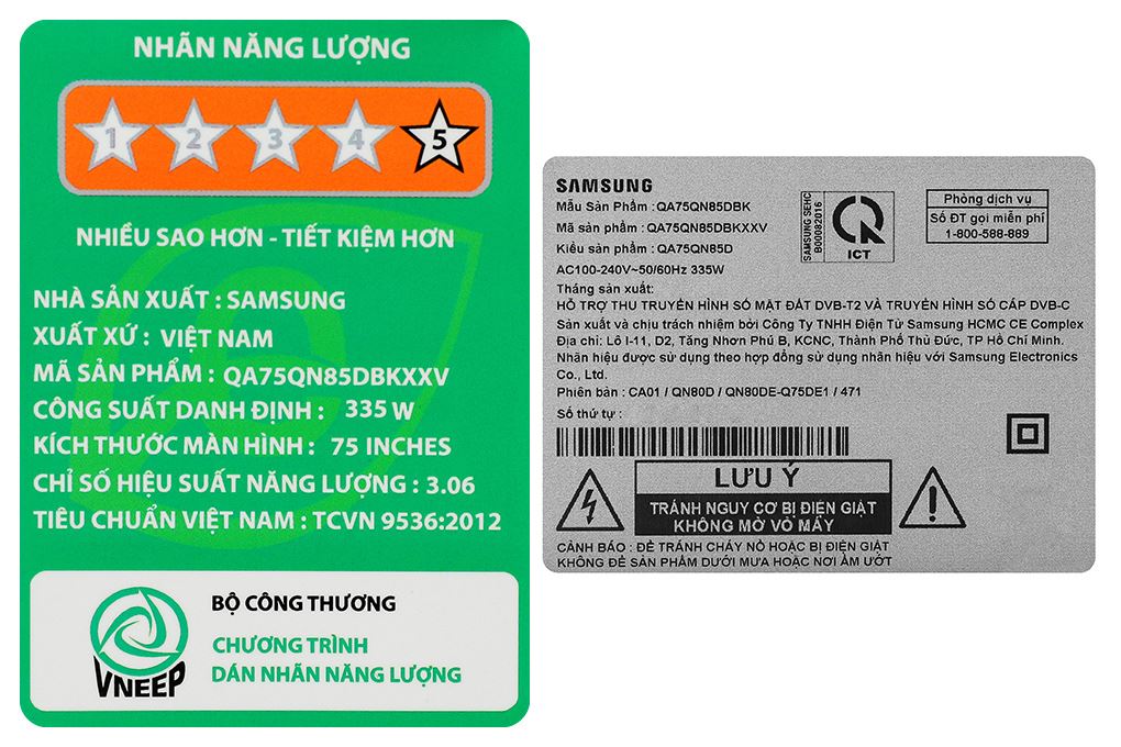 Smart Tivi Neo QLED Samsung AI 4K 75 inch QA75QN85D Màu Đen