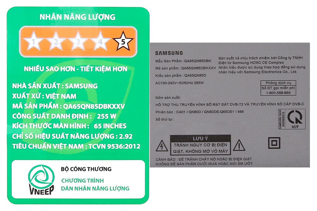 Smart Tivi Neo QLED Samsung AI 4K 65 inch QA65QN85D Màu Đen