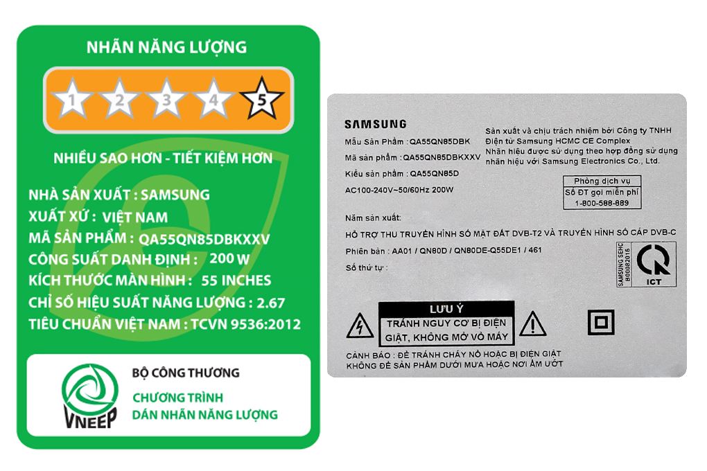 Smart Tivi Neo QLED Samsung AI 4K 55 inch QA55QN85D Màu Đen