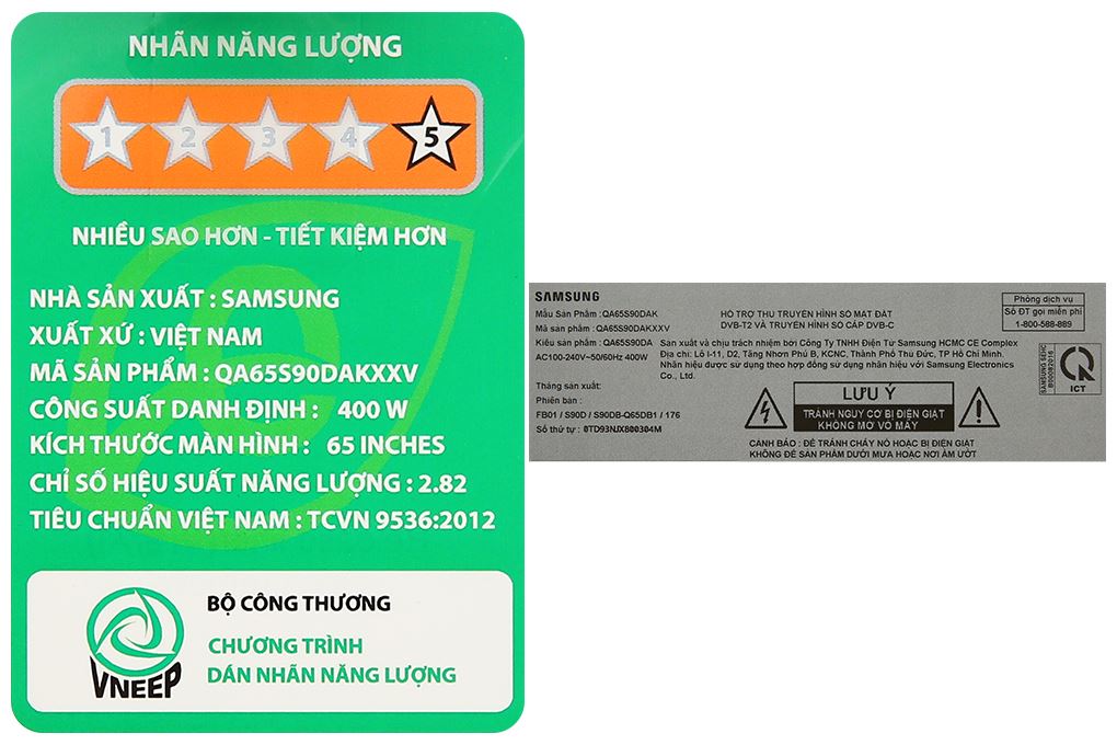 Smart Tivi OLED Samsung AI 4K 65 inch QA65S90D Màu Đen