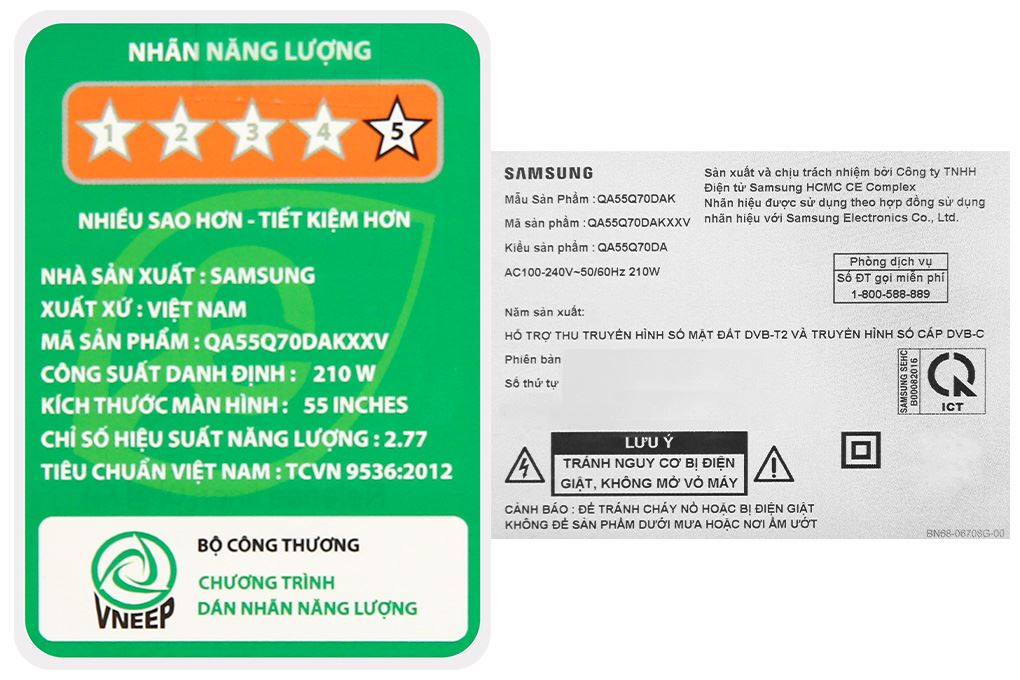 Smart Tivi QLED Samsung AI 4K 55 inch QA55Q70D Màu Đen