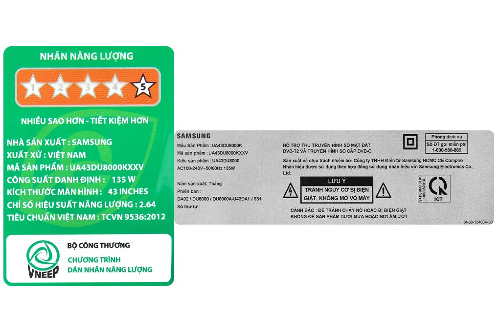 Smart Tivi Crystal UHD Samsung 4K 43 inch UA43DU8000 Màu Đen