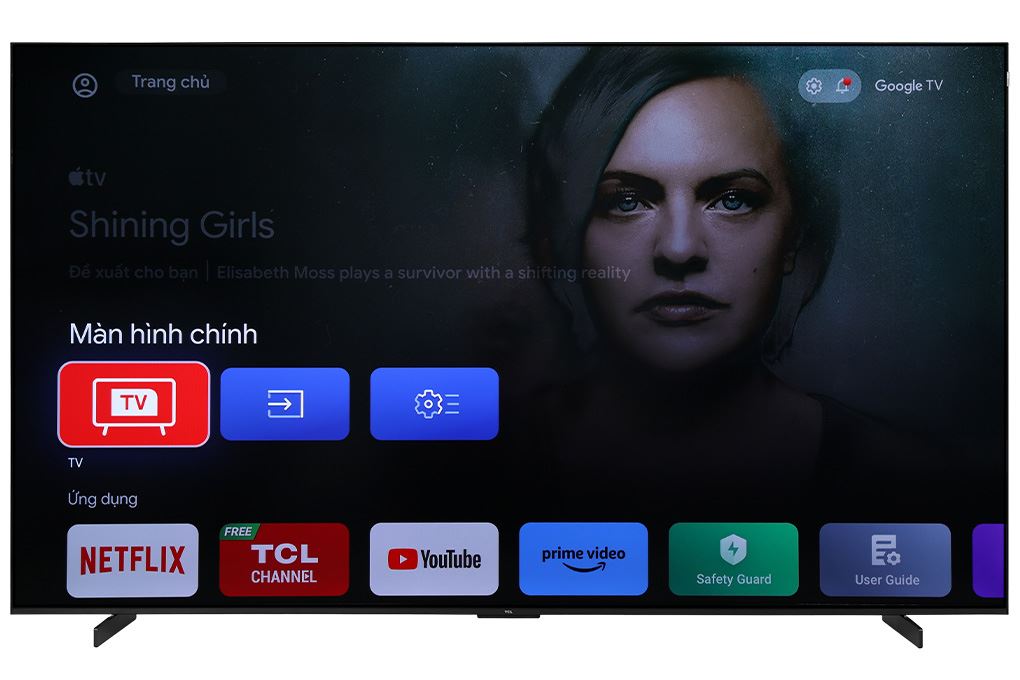 Google Tivi QLED TCL AI 4K 98 inch 98C69B Màu Đen