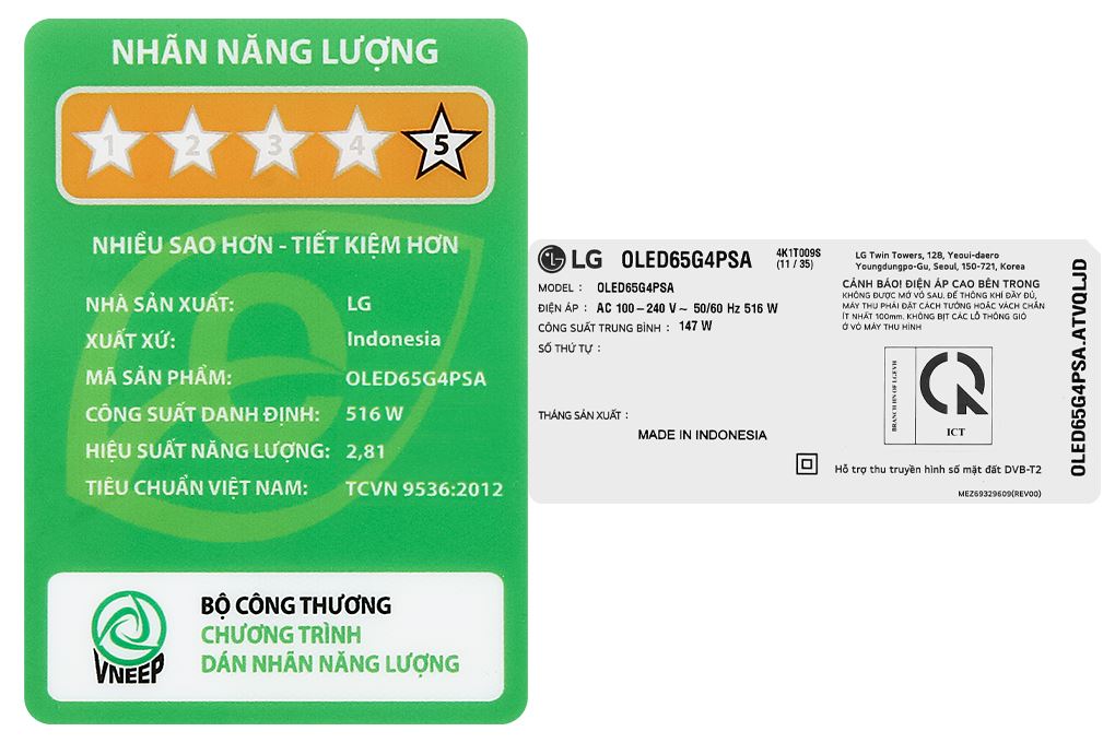 Smart Tivi OLED LG AI 4K 65 inch 65G4PSA Màu Đen