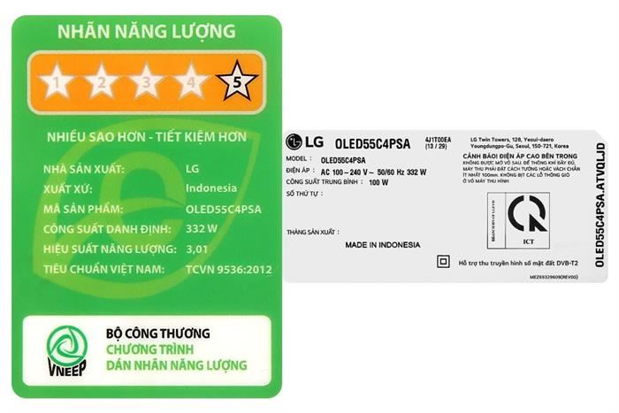 Smart Tivi OLED LG AI 4K 55 inch 55C4PSA Màu Đen