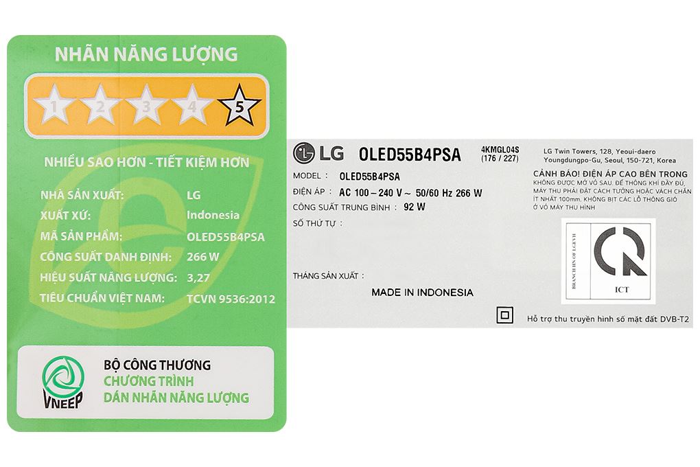Smart Tivi OLED LG AI 4K 55 inch 55B4PSA Màu Đen