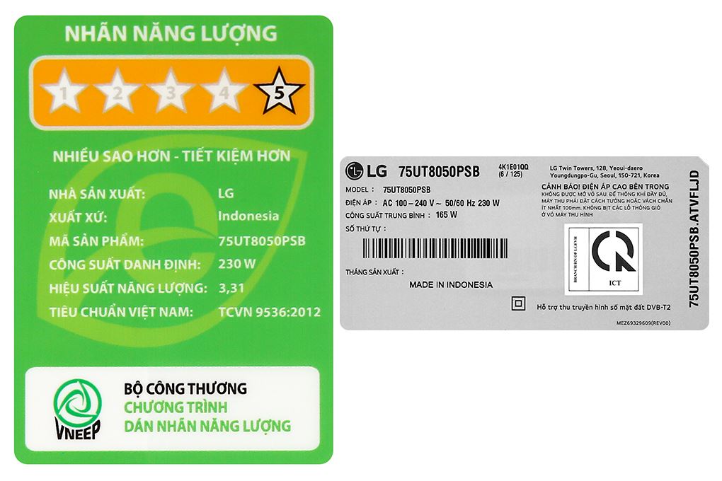 Smart Tivi LG AI 4K 75 inch 75UT8050PSB Màu Đen