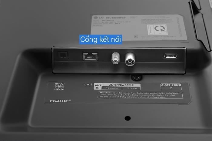 Smart Tivi LG AI 4K 86 inch 86UT8050PSB Màu Đen