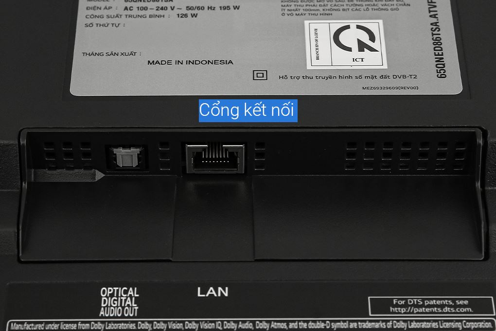 Smart Tivi QNED LG AI 4K 65 inch 65QNED86TSA Màu Đen