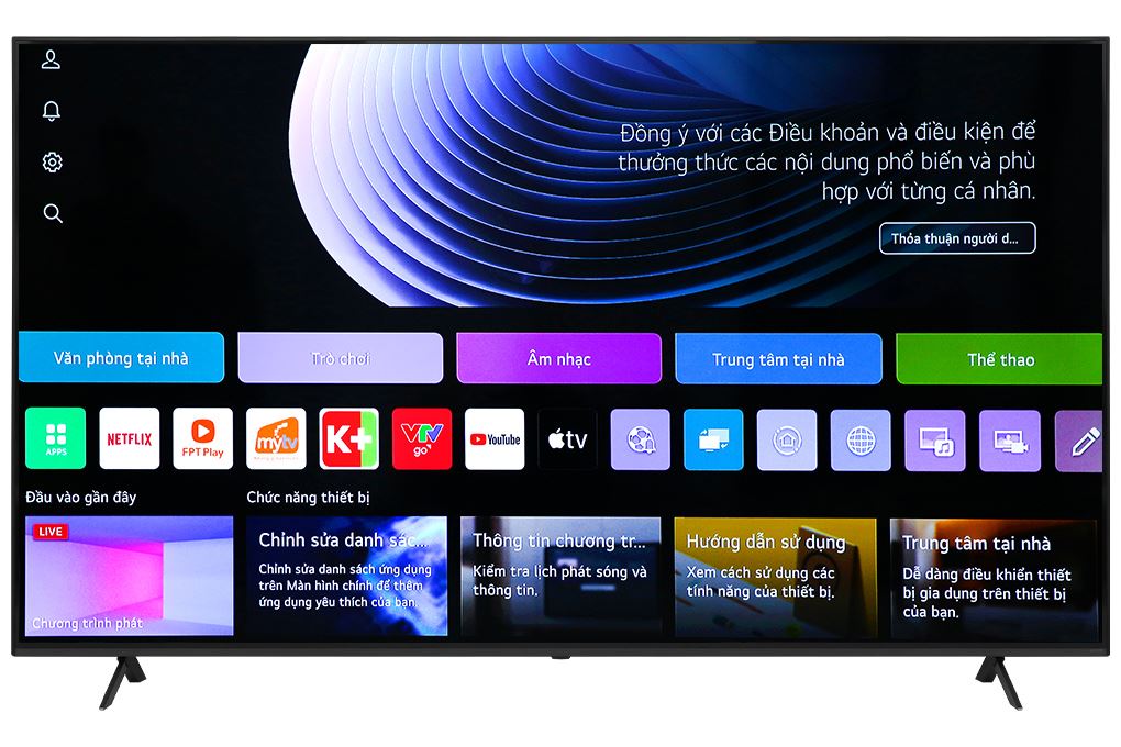 Smart Tivi QNED LG AI 4K 86 inch 86QNED80TSA Màu Đen
