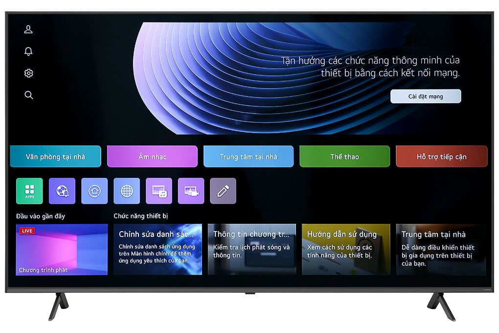 Smart Tivi QNED LG AI 4K 75 inch 75QNED80TSA Màu Đen