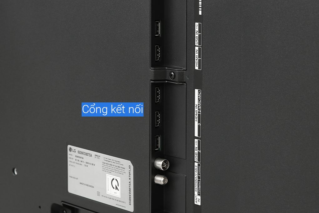 Smart Tivi QNED LG AI 4K 65 inch 65QNED80TSA Màu Đen