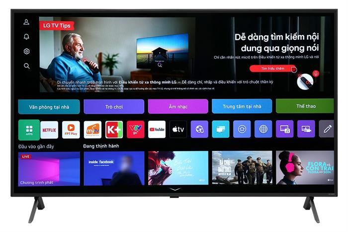 Smart Tivi QNED LG AI 4K 55 inch 55QNED80TSA Màu Đen