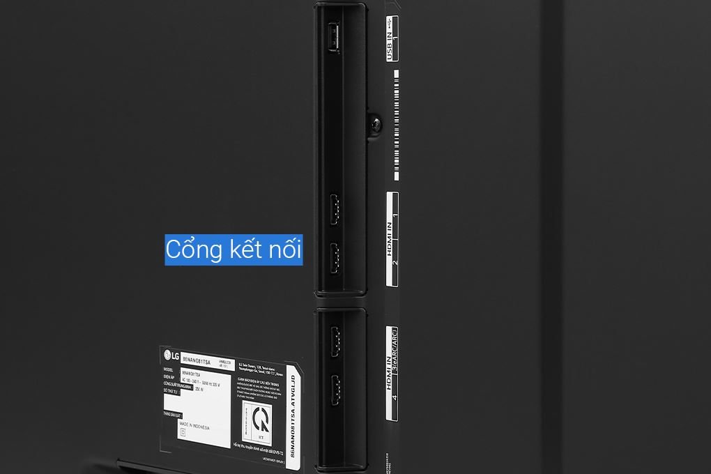 Smart Tivi NanoCell LG AI 4K 86 inch 86NANO81TSA Màu Đen