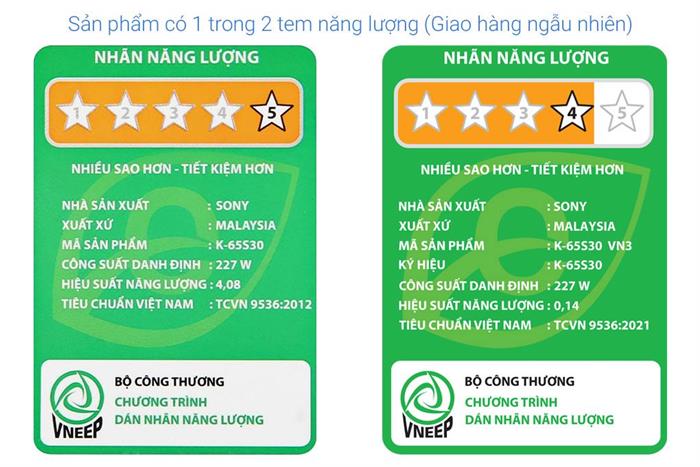 Google Tivi Sony 4K 65 inch K-65S30 Màu Đen