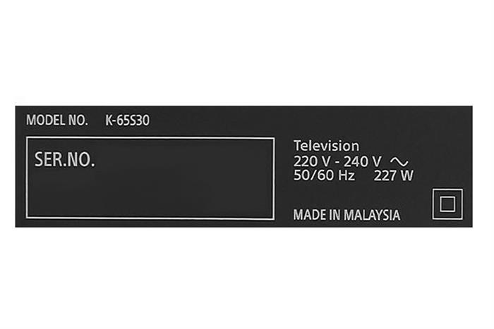 Google Tivi Sony 4K 65 inch K-65S30 Màu Đen