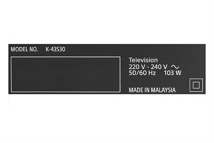 Google Tivi Sony 4K 43 inch K-43S30 Màu Đen