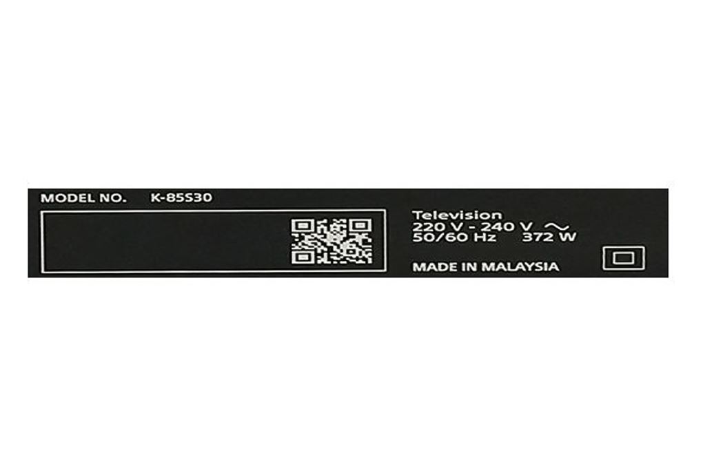 Google Tivi Sony 4K 85 inch K-85S30 Màu Đen