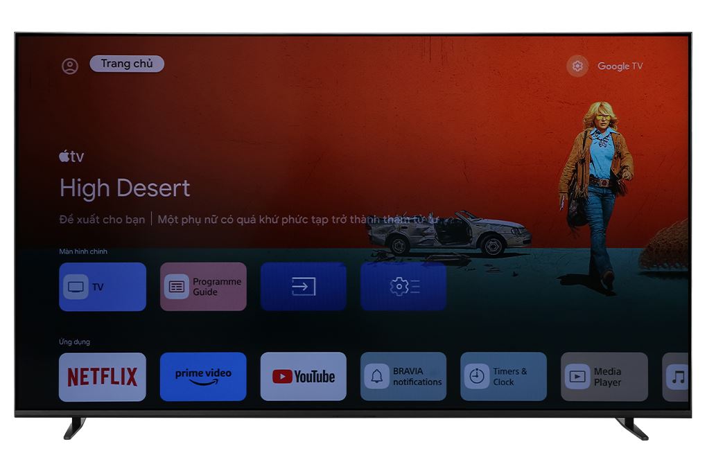 Google Tivi QLED Mini LED Sony AI 4K 65 inch K-65XR70 Màu Đen