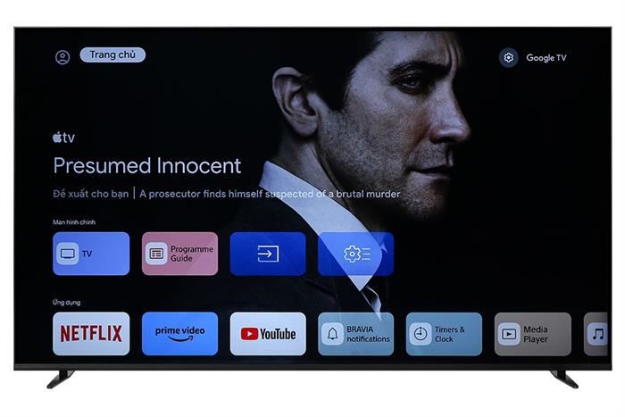 Google Tivi QLED Mini LED Sony AI 4K 75 inch K-75XR70 Màu Đen