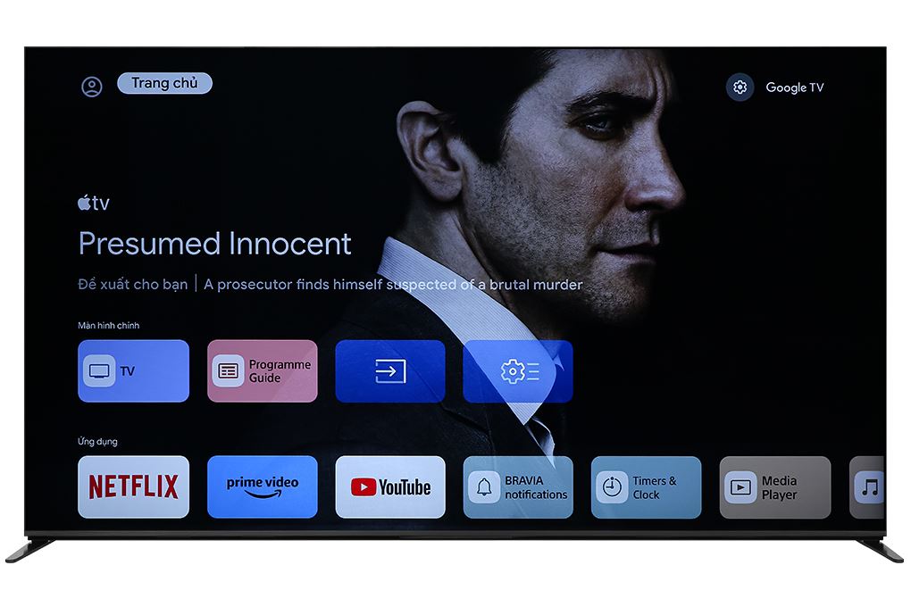 Google Tivi QLED Mini LED Sony AI 4K 75 inch K-75XR90 Màu Đen