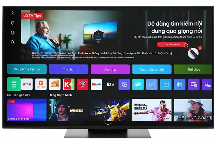 Smart Tivi QNED LG AI 4K 55 inch 55QNED86TSA Màu Đen