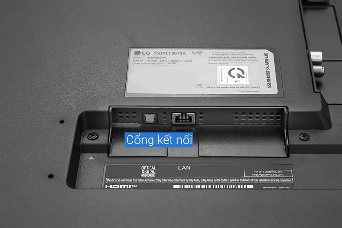 Smart Tivi QNED LG AI 4K 55 inch 55QNED86TSA Màu Đen