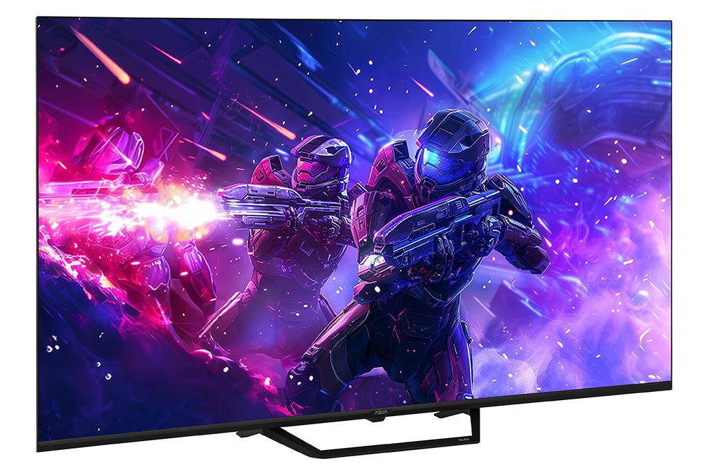 Google Tivi QLED Aqua 4K 55 inch AQT55S80EUX Màu Đen